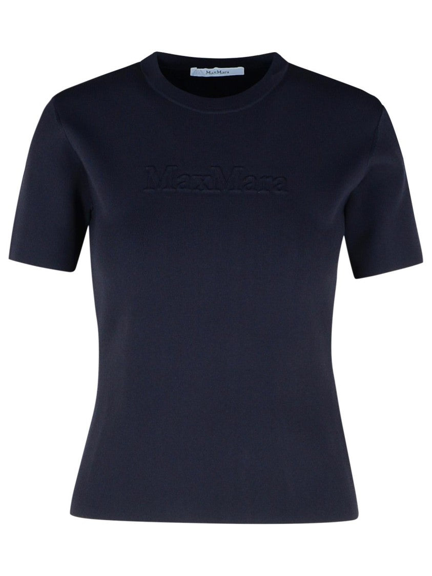 Max Mara Segale Blue Viscose Blend T-Shirt