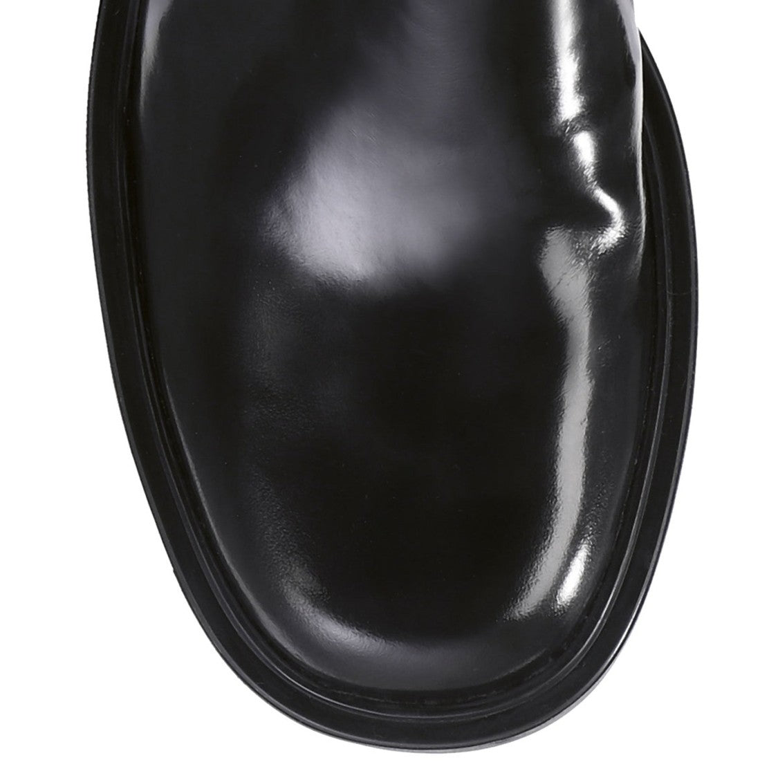 Högl Black Edward Polished Elastic Side Panels Leather Ankle Boots