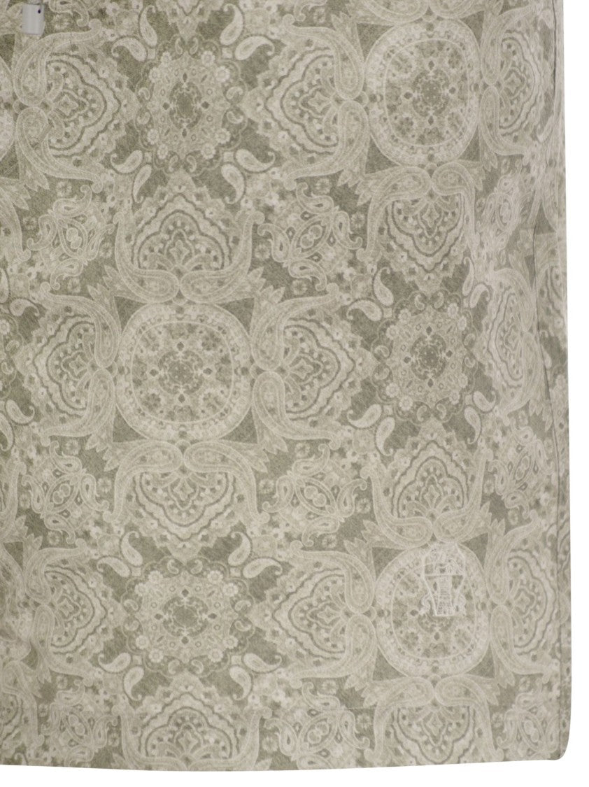 Brunello Cucinelli Beach Swimsuit With Paisley Design