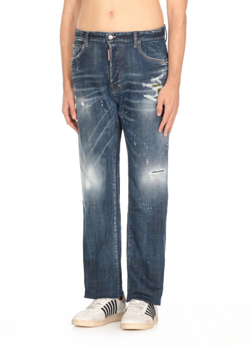Dsquared2 Blue Cotton Jeans