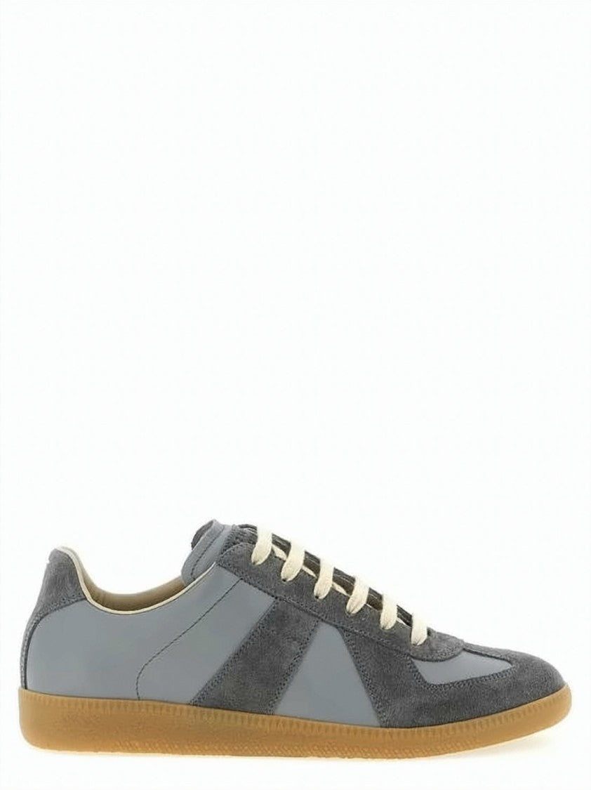Maison Margiela Low-Top Grey Sneakers With Smooth