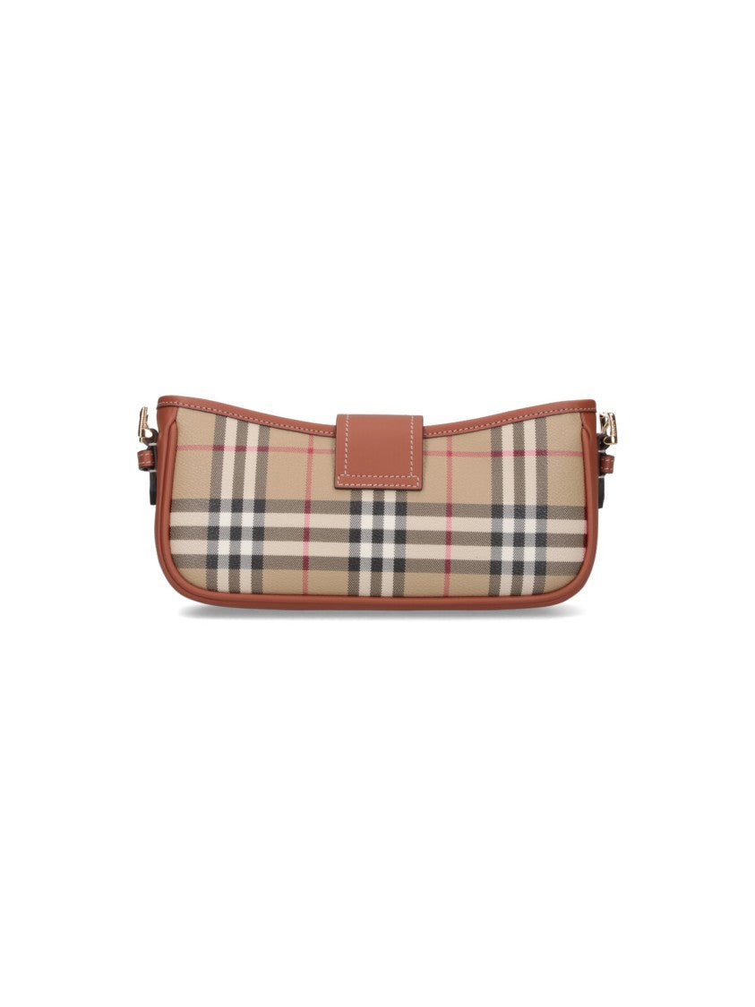 Burberry "Sling" Shoulder Bag, In Beige Fabric