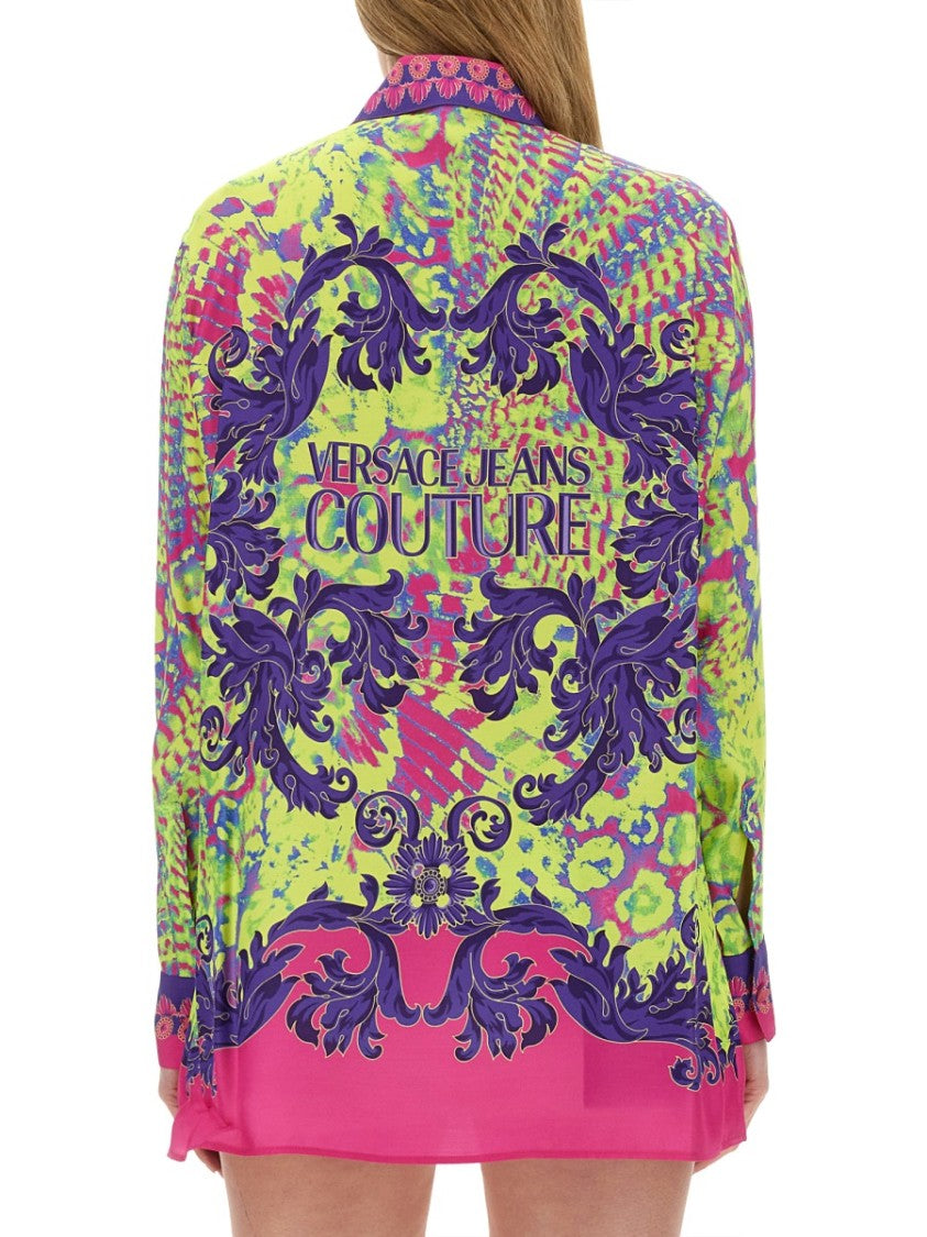 Versace Jeans Couture Shirt With Print And Logo