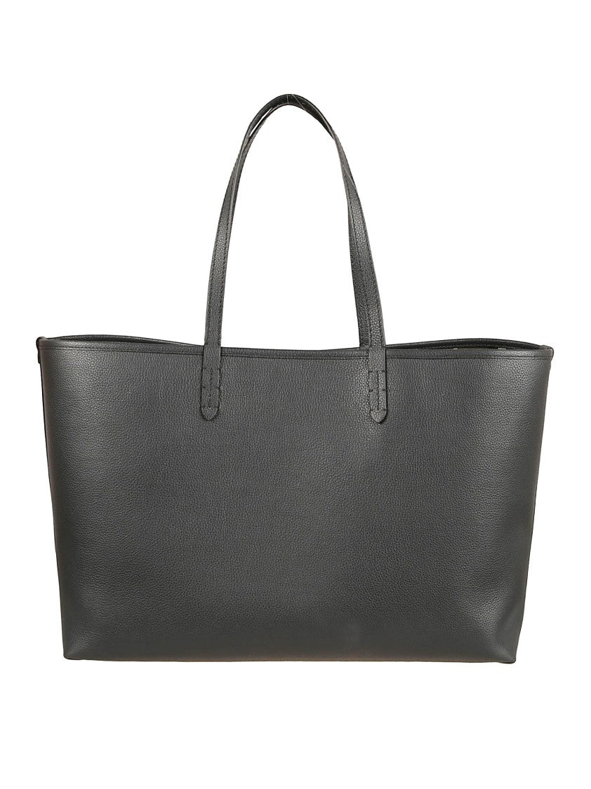 Burberry Rectangular Tote Bag In Textured Calf Grain Leather
