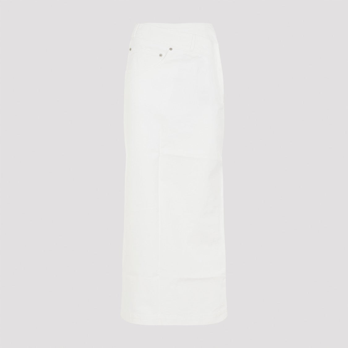Loewe White Cotton Deconstructured Skirt