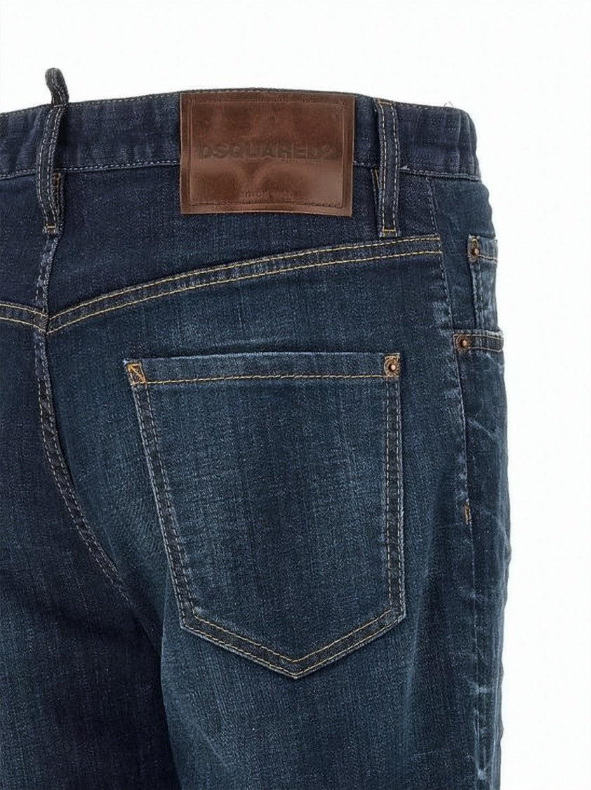 Dsquared2 Straight-Leg Blue Denim Pants