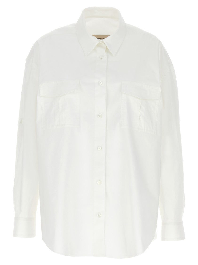 Alexandre Vauthier Front Pocket Cotton Shirt With Button Closure