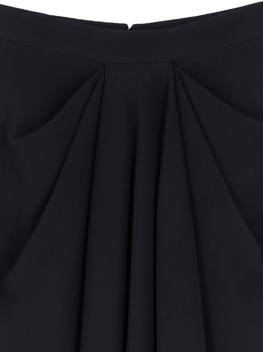 Givenchy Black Silk And Nylon Pencil Skirt