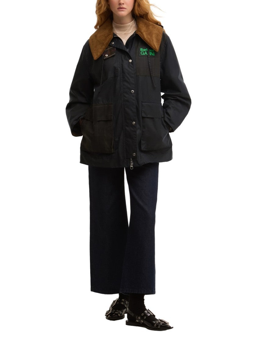 Barbour X Ganni Waxed Cotton Coat