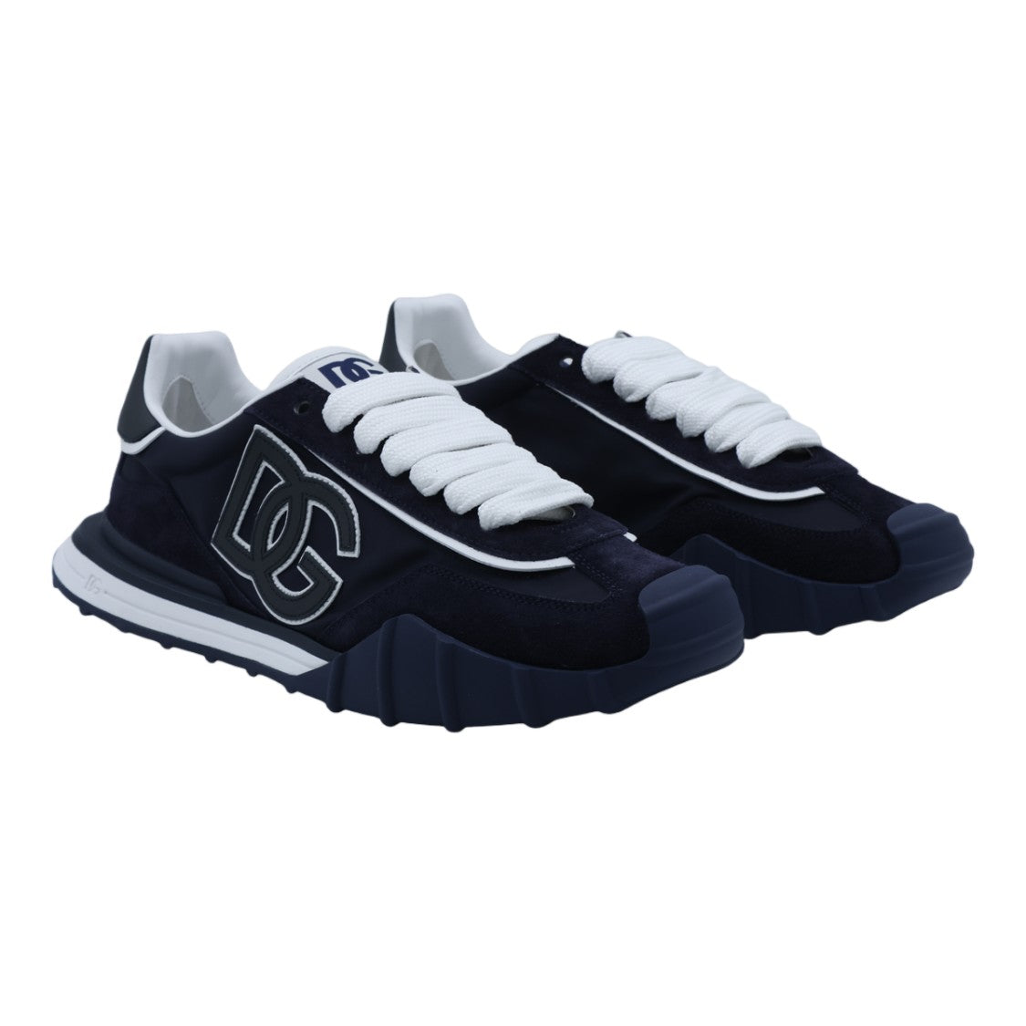 Dolce & Gabbana Dark Base Sneakers With Stitched Logo Patch