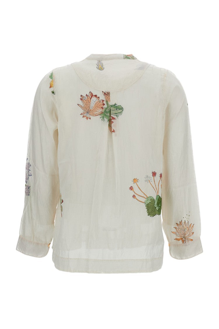 Injiri Cotton-Silk Blend Long-Sleeved Shirt