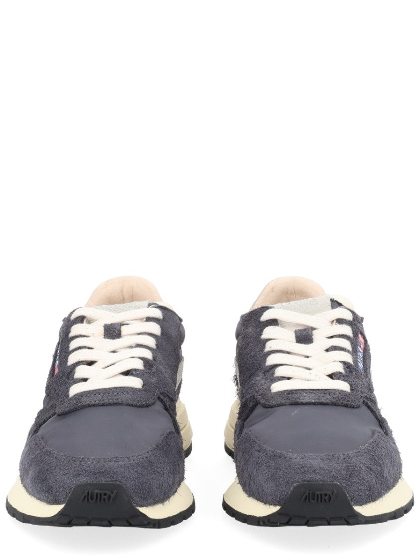 Autry Reelwind Low Textured Suede Nylon-Blend Sneakers