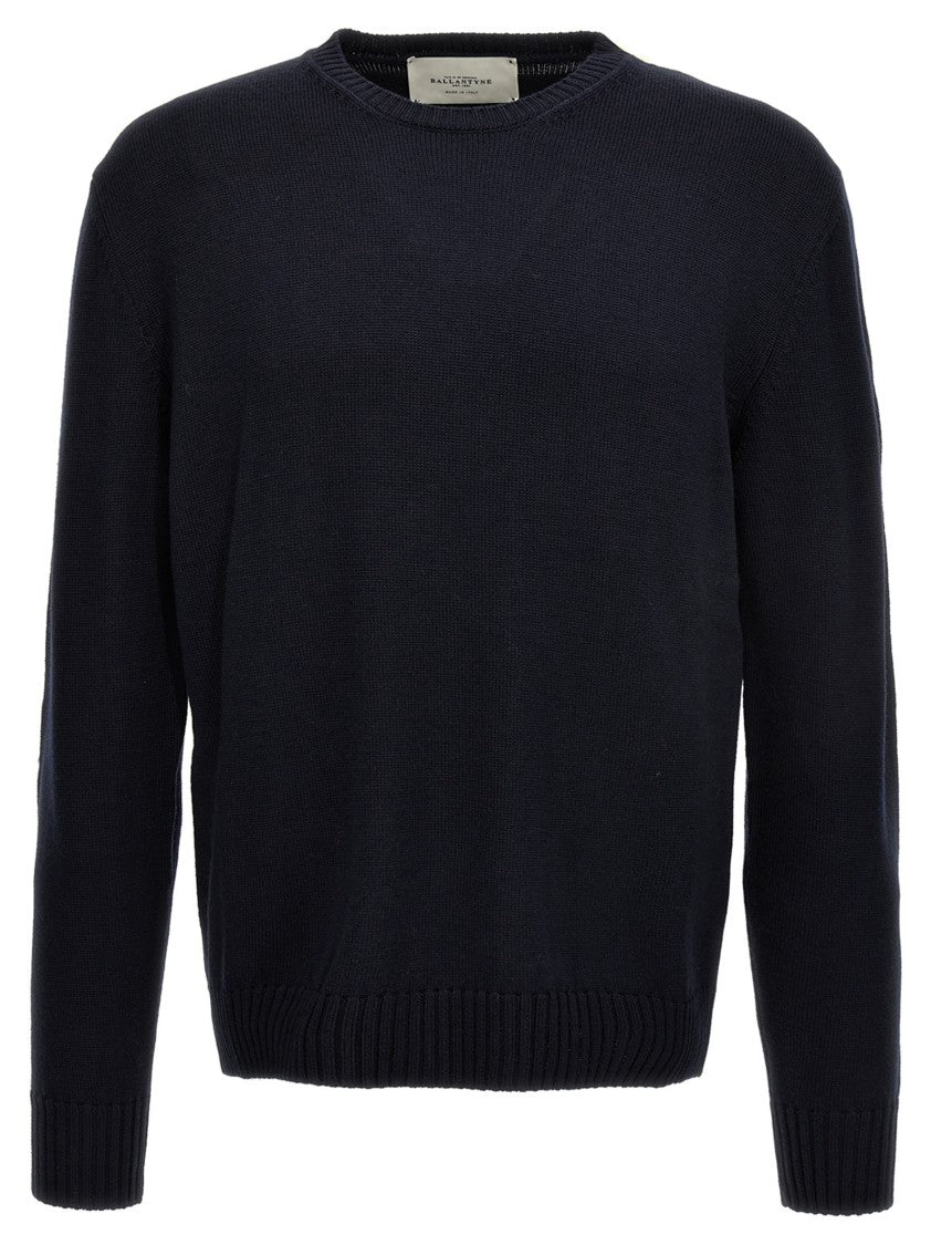 Ballantyne Crewneck Merino Wool Sweater With Ribbed Cuffs