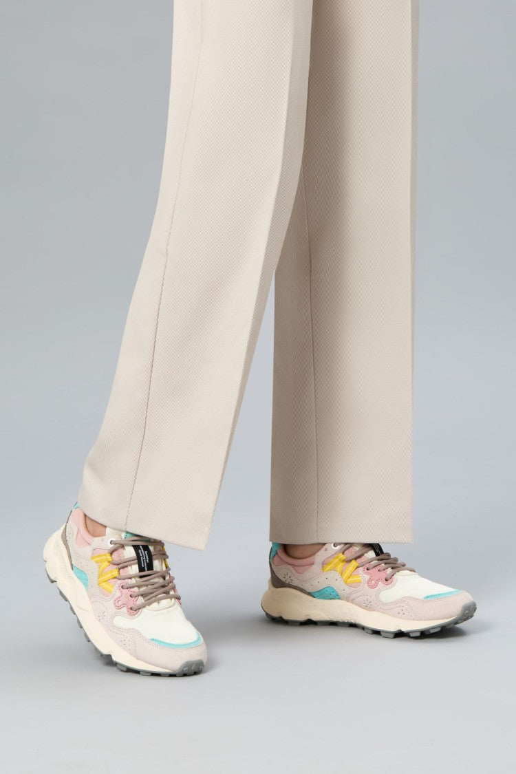 Flower Mountain Layered Design Sneakers With Chunky Sole