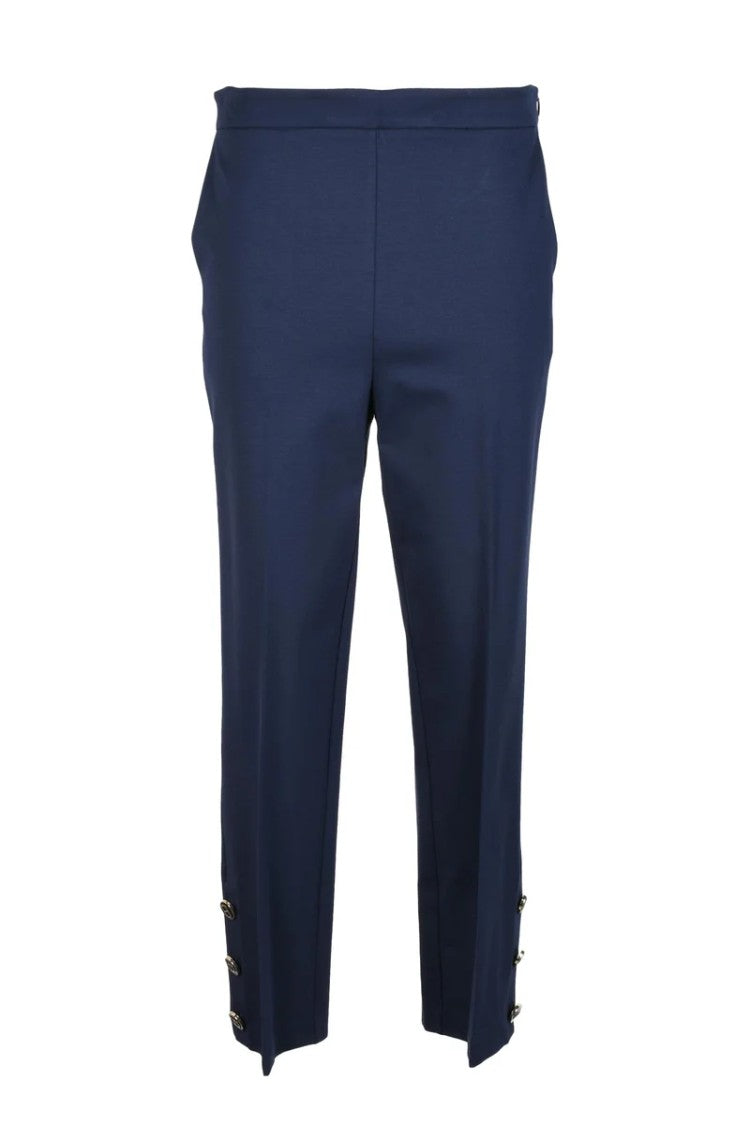 Twin-Set Capri High-Waist Trousers - Blue