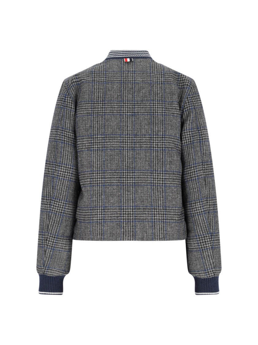 Thom Browne Padded Houndstooth Jacket With Grosgrain Tab