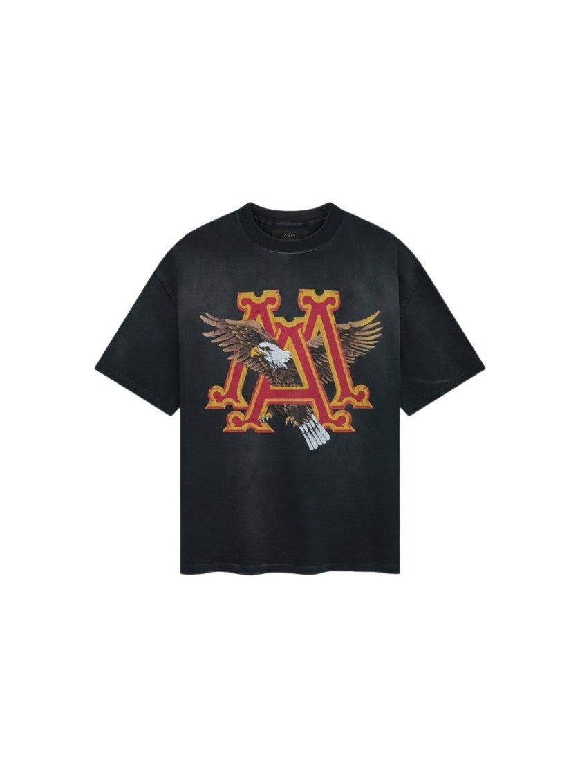 Amiri Vintage Eagle Oversized Tee Black
