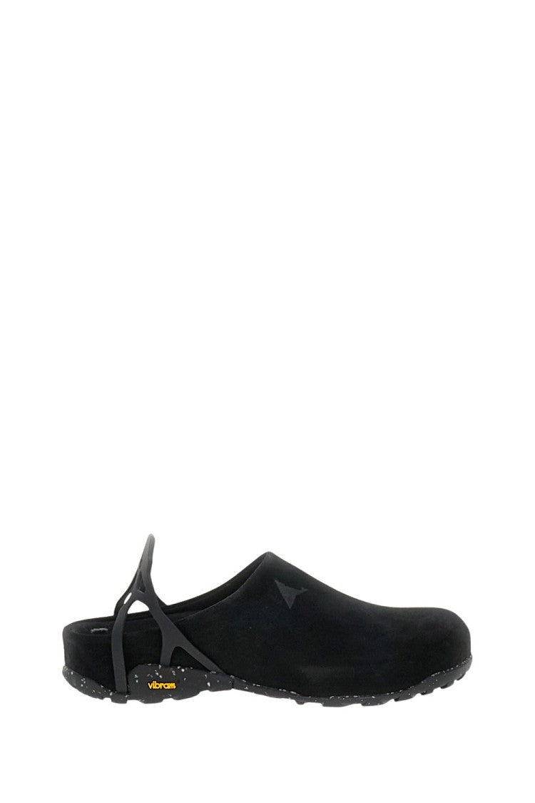 Roa Black Fedaia Suede Clogs