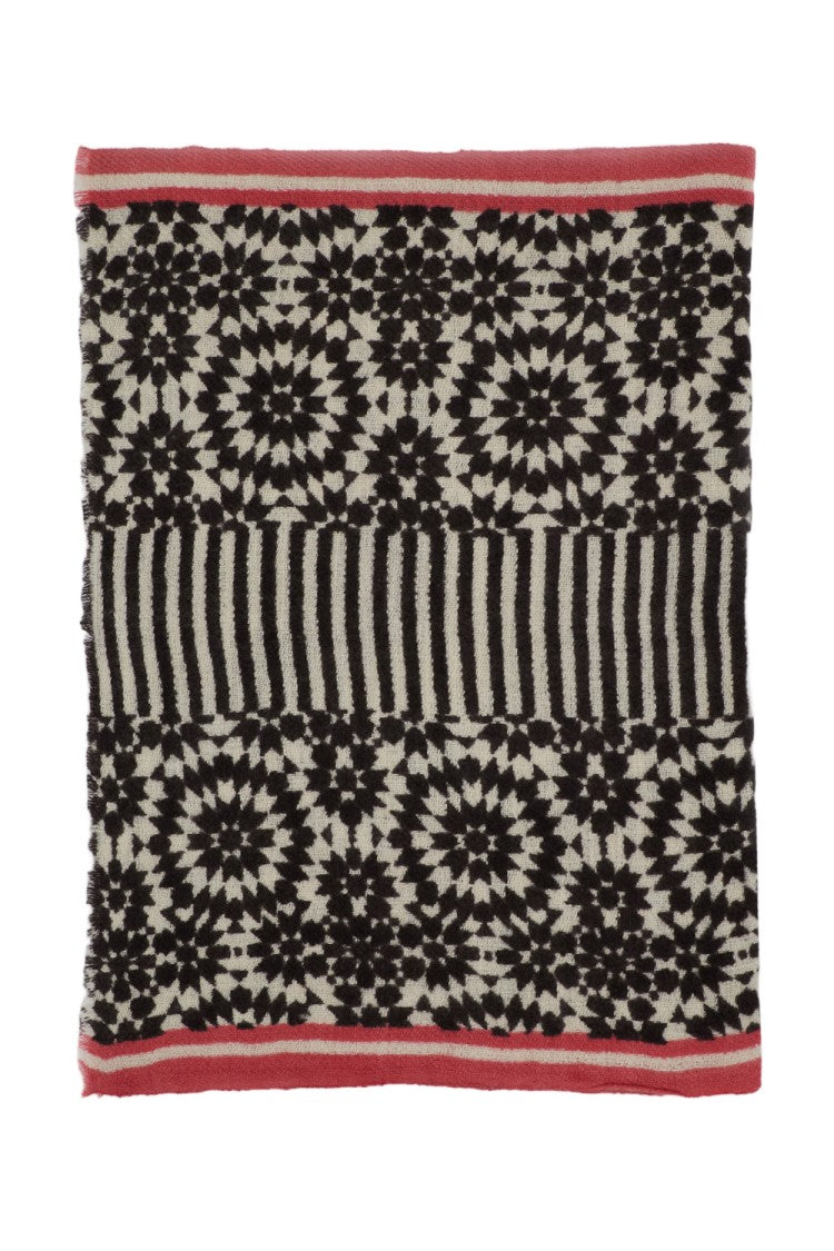 Me & K Cashmere Scarf With Artisanal Jacquard Weaving