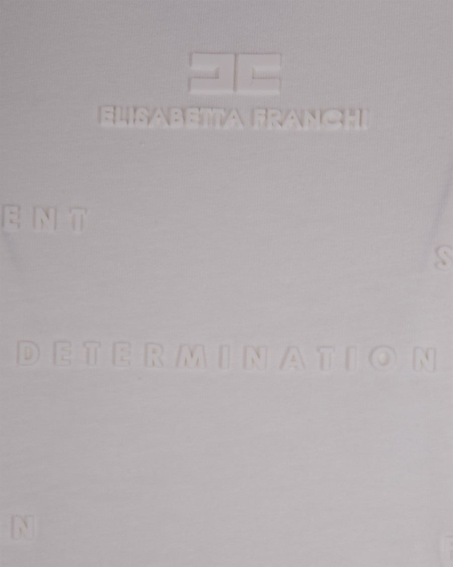 Elisabetta Franchi White Crew Neck T-Shirt