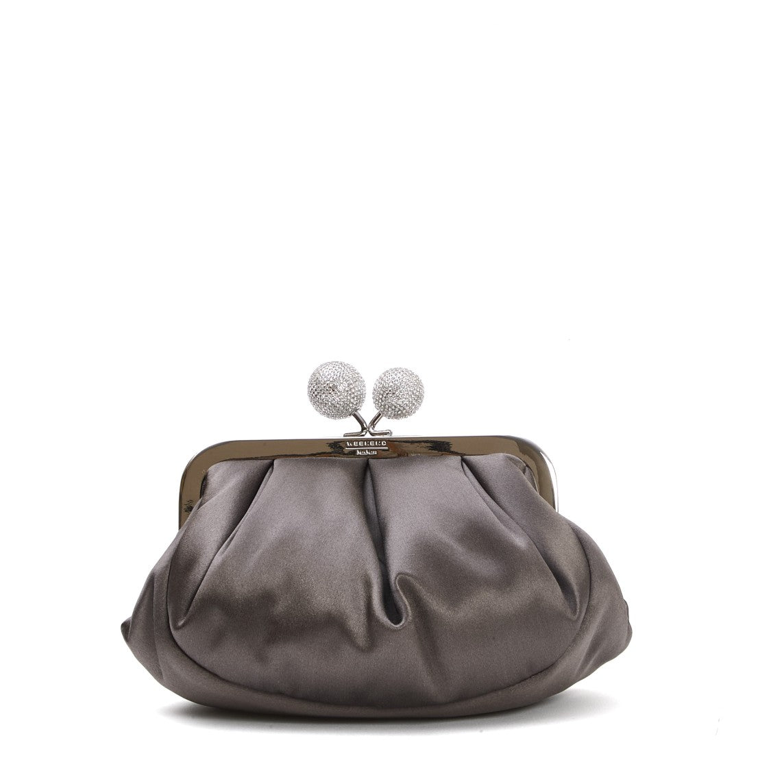 Max Mara Small Pastry Bag In Dove Gray Satin