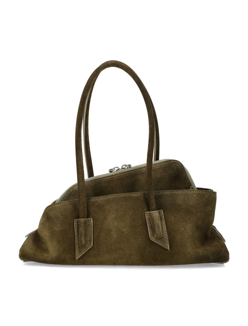 The Attico Suede Leather Asymmetric La Passeggiata Tote Bag