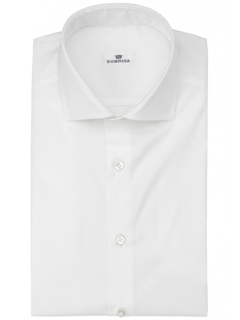 Sonrisa White Cotton Crisp Formal Shirt