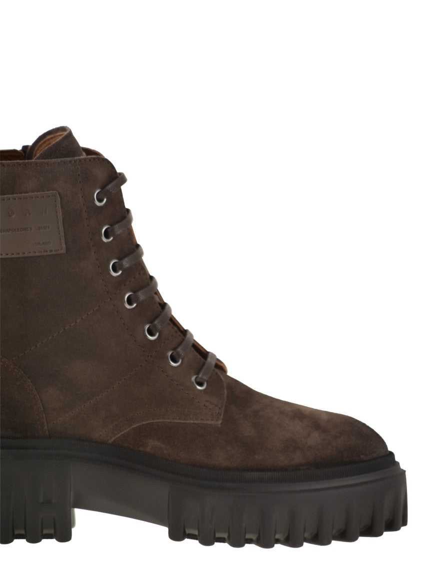 Hogan H700 - Suede Combat Boots