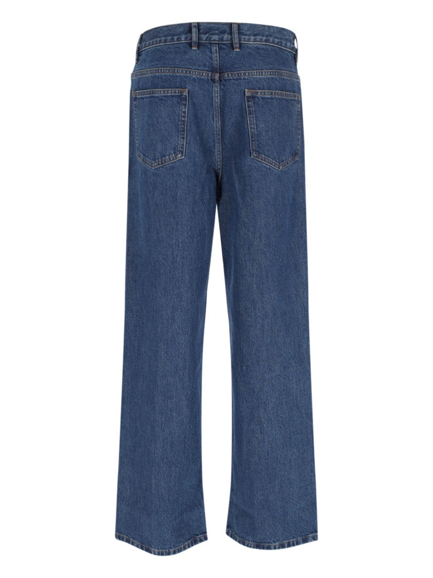 A.P.C. Straight Jeans, In Blue Denim, Medium Waist