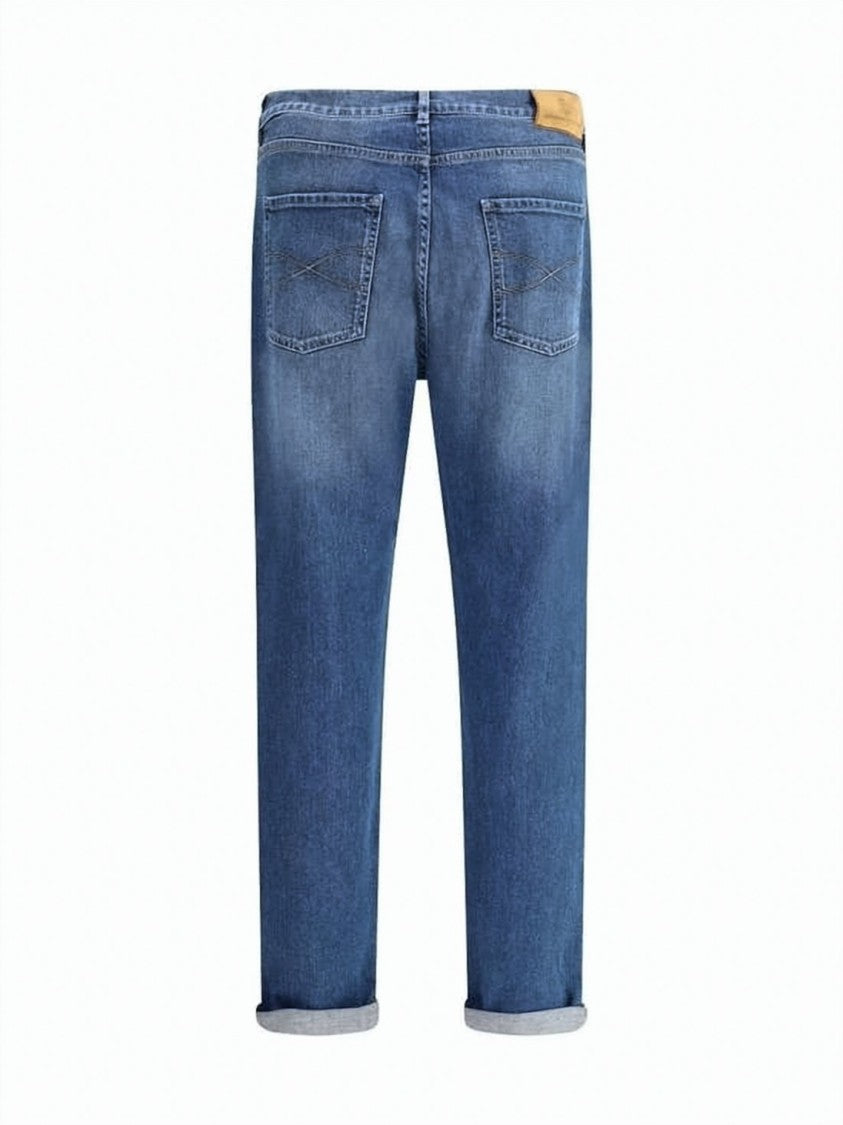 Brunello Cucinelli Medium Blue Wash Denim Pants