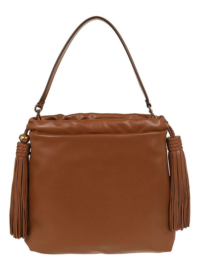 Etro Kalispera M Leather Bag With Artisan Tassels