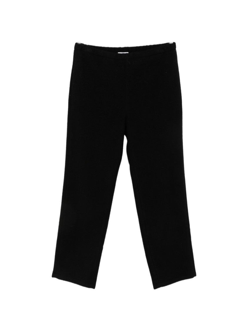 Rier Wide-Leg Black Trousers With Elasticated Waistband