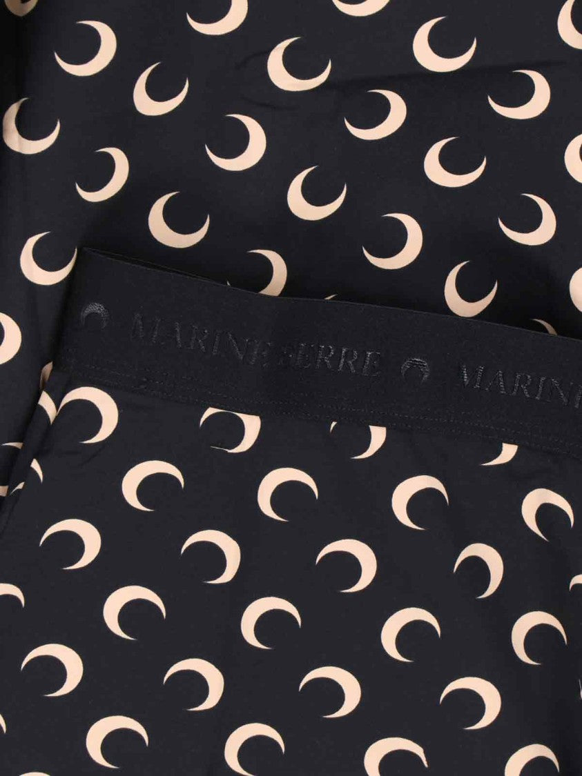 Marine Serre Midi Skirt With Laser-Printed Moon Logo