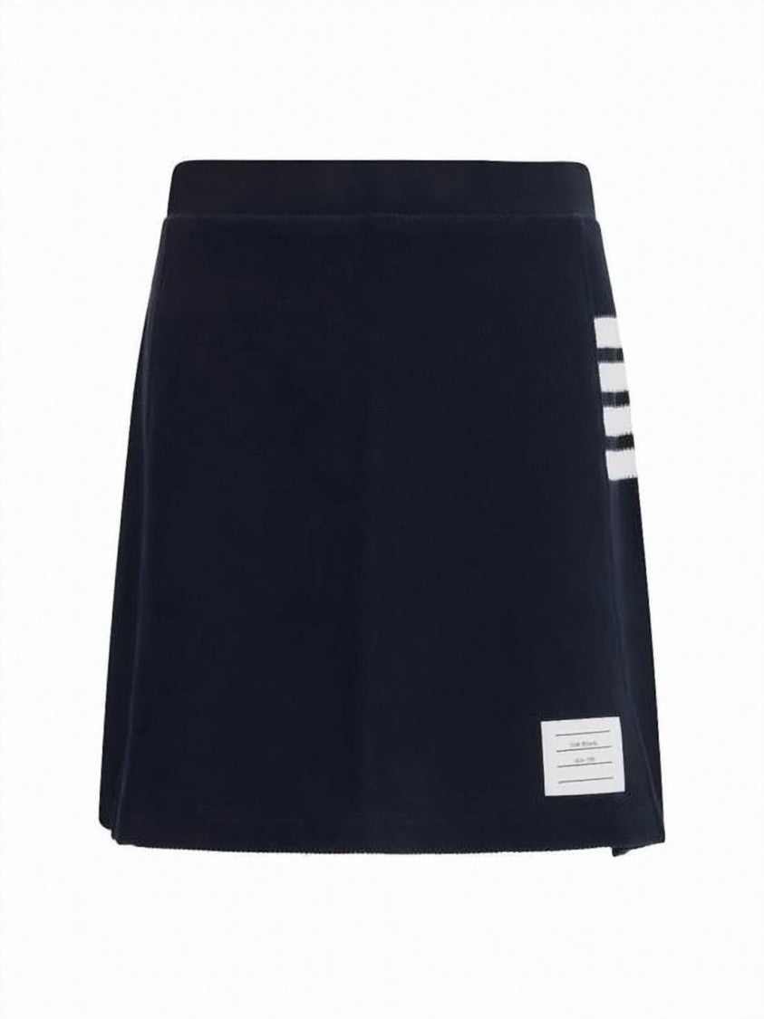 Thom Browne Textured Piqué Box Pleat Mini Skirt