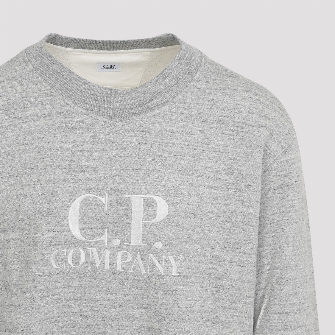 C.P. Company Cotton Sweatshirt With Fit And Signature Logo