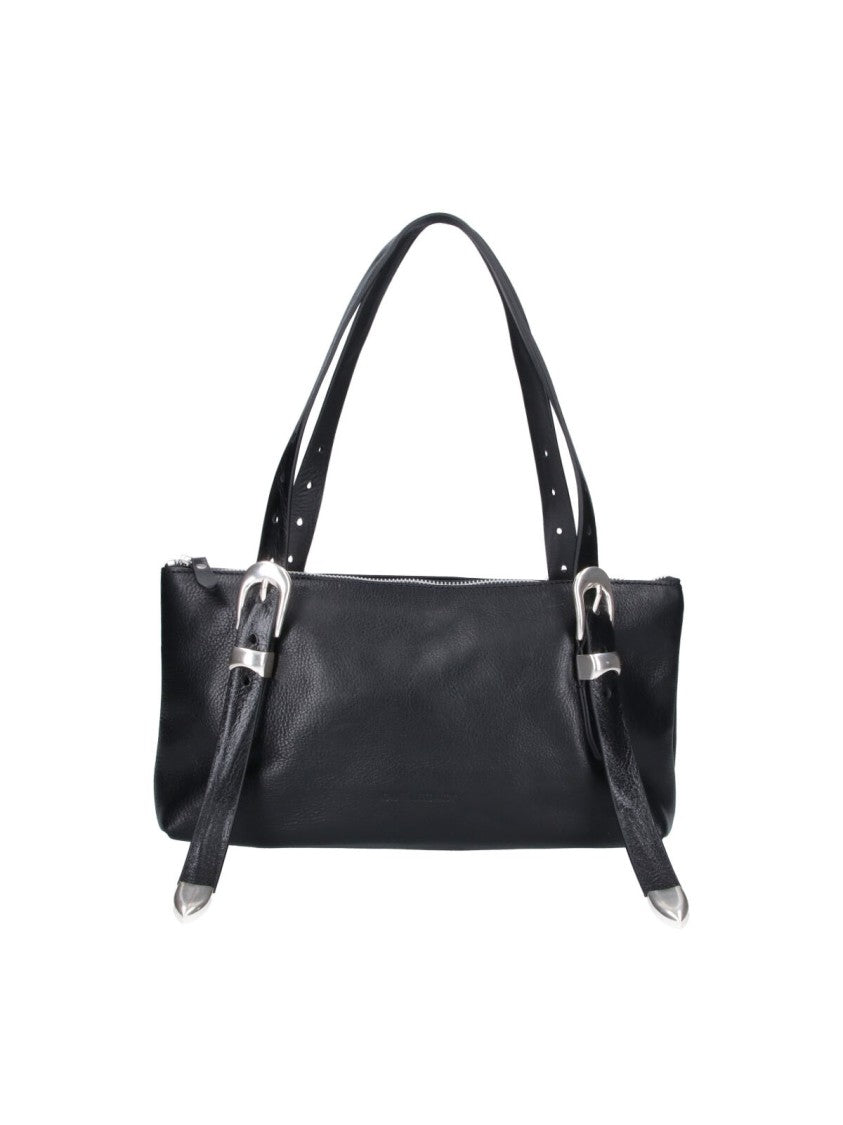 Our Legacy Rectangular Shoulder Bag In Tire Black Forever Cowhide