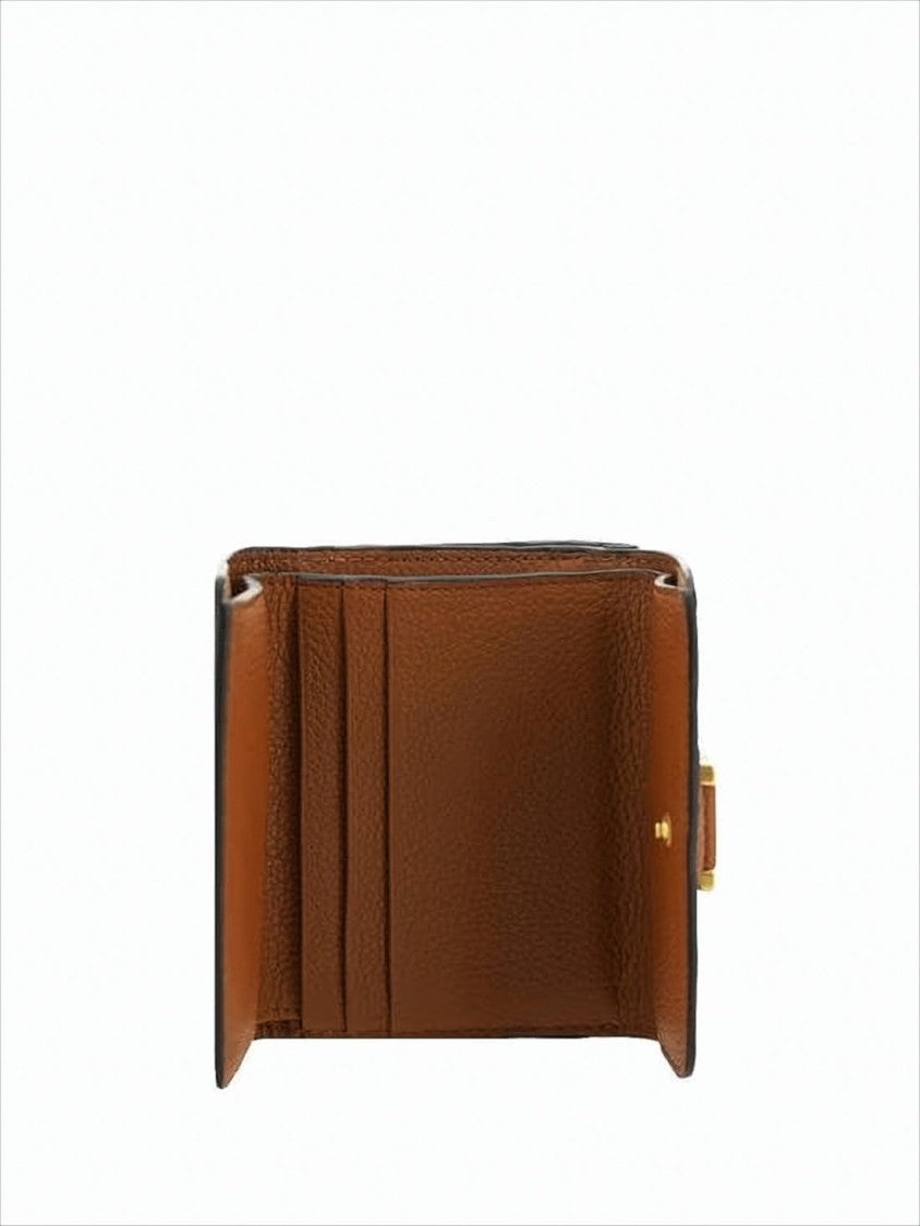 Chloé Textured Calf Leather Tri-Fold Wallet