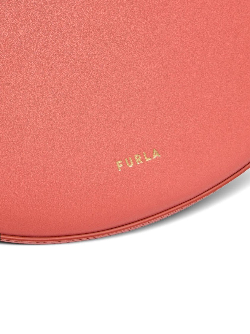 Furla Crescent-Shaped Pink Furla Shoulder Bag