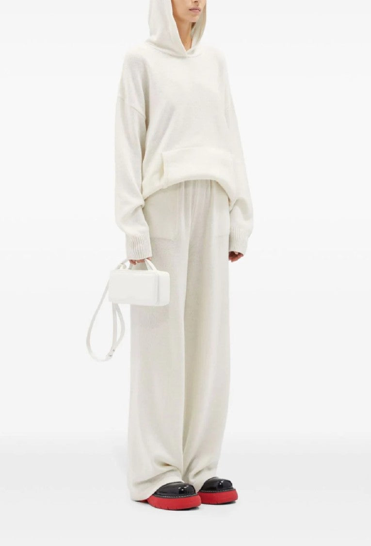 Msgm Wool-Cashmere Blend Hoodie With Cozy Fit And Practical Pocket