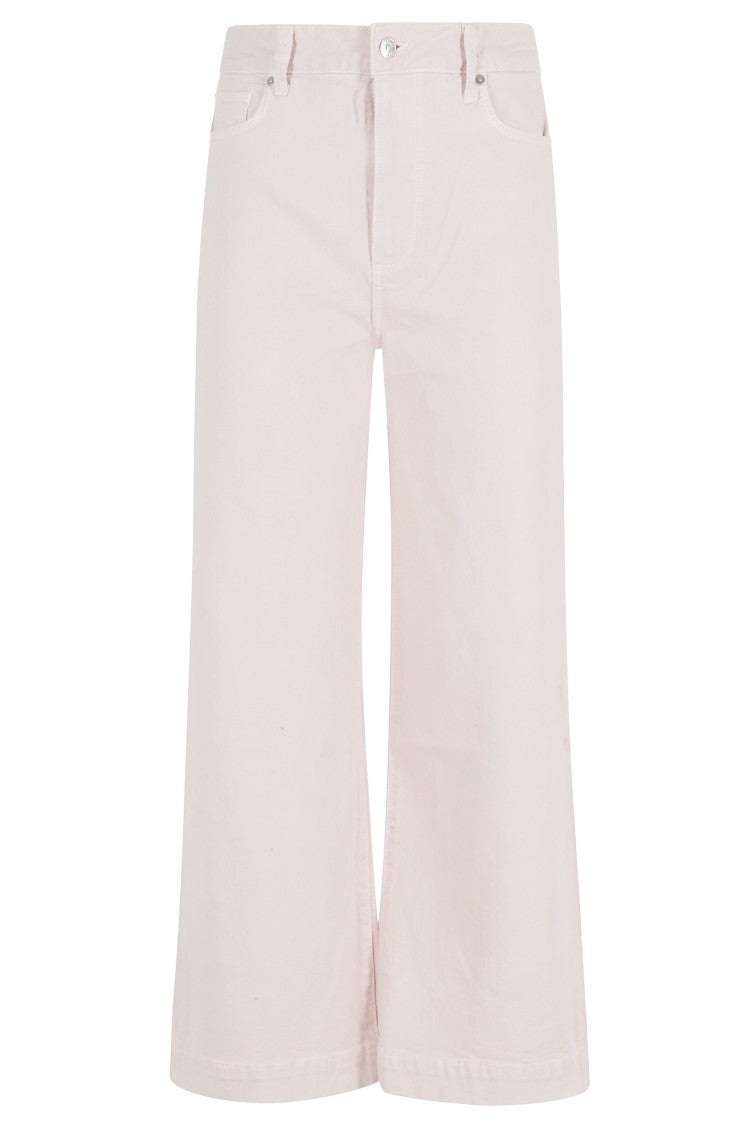 Paige Pink Anessa Five-Pocket Straight Cotton Jeans