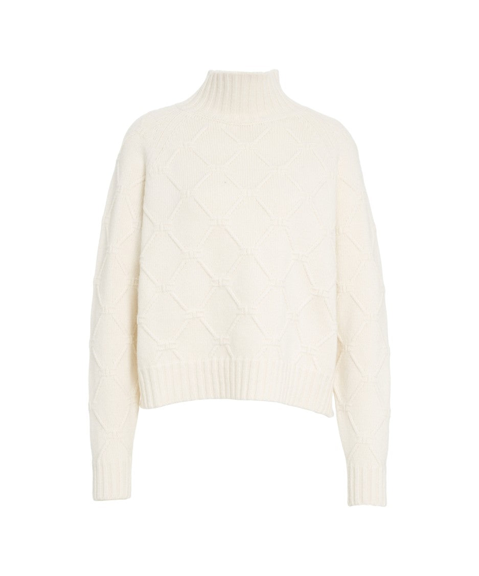 Elisabetta Franchi High Collar Knit Sweater