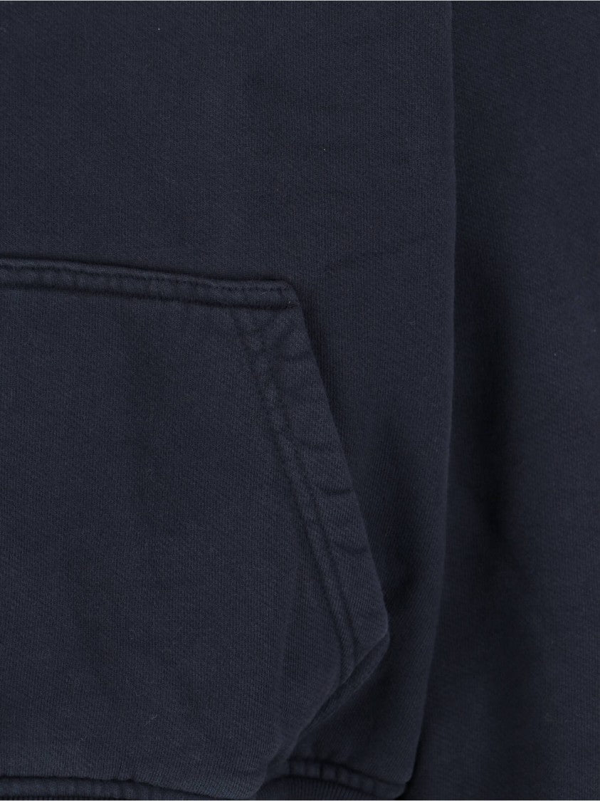 Rhude Minimalist Blue Hoodie With Ribbed Detailing