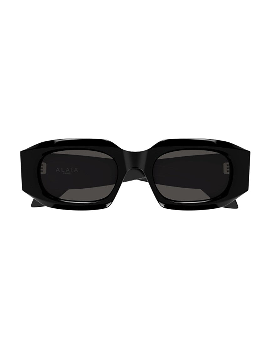 Alaïa Black Aa0086s Rectangular Glossy Sunglasses