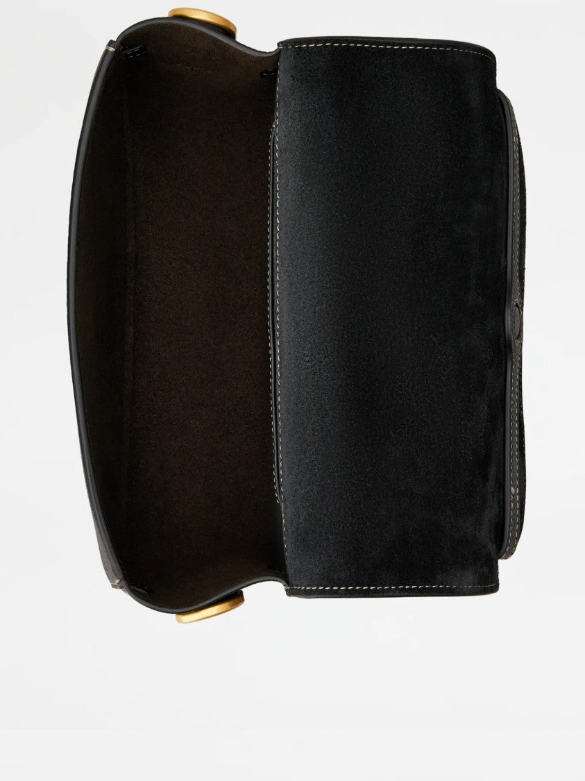 Tod's Semi-Circular Crossbody Bag With Gold Hardware Accents