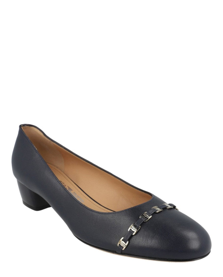 Ferragamo Pima Leather Pumps
