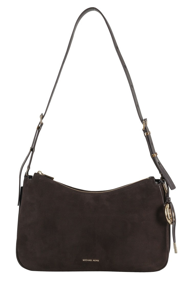 Michael Michael Kors Smooth Leather Hobo Shoulder Bag With Gold-Tone Accents