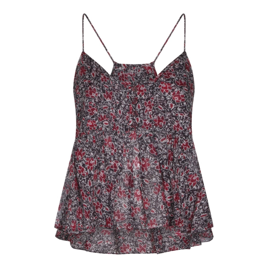 Isabel Marant Étoile Floral Patterned Spaghetti Strap Top