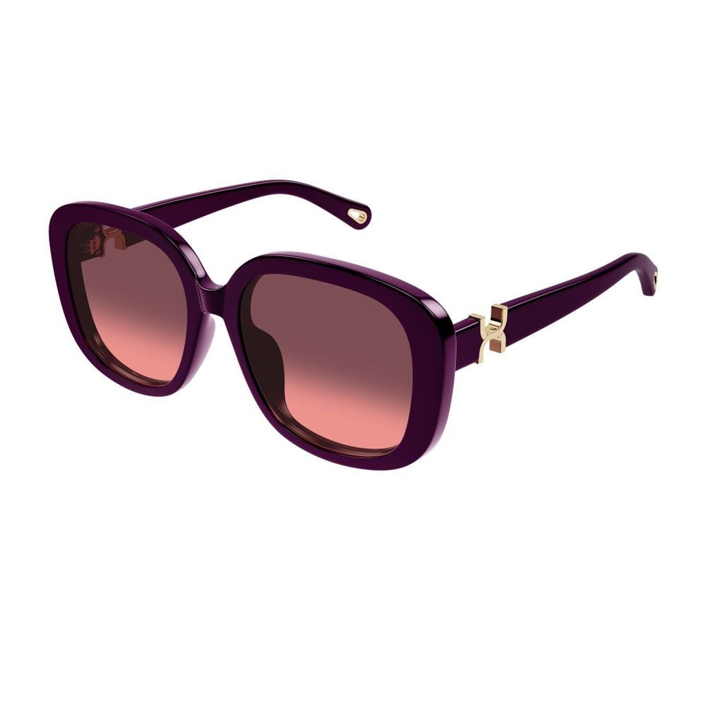Chloé Ch0303sk Marcie-Linea Chloé Glossy Burgundy Rectangular Sunglasses