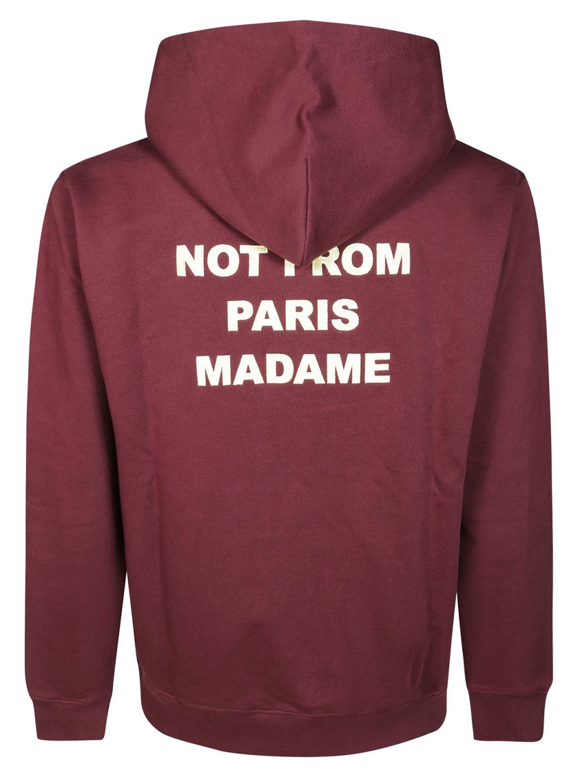 Drôle De Monsieur Minimalist White Hoodie With Classic Hood