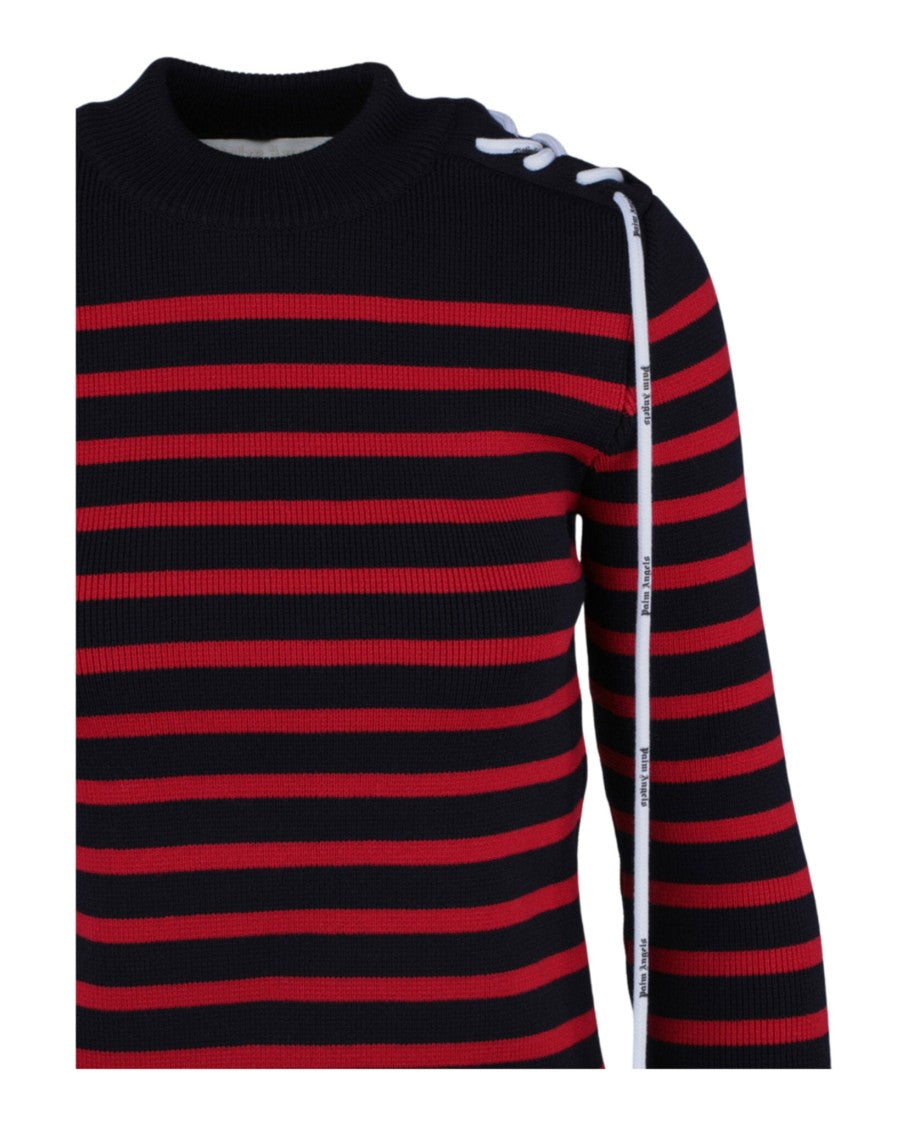 Palm Angels Striped Knit Sweater